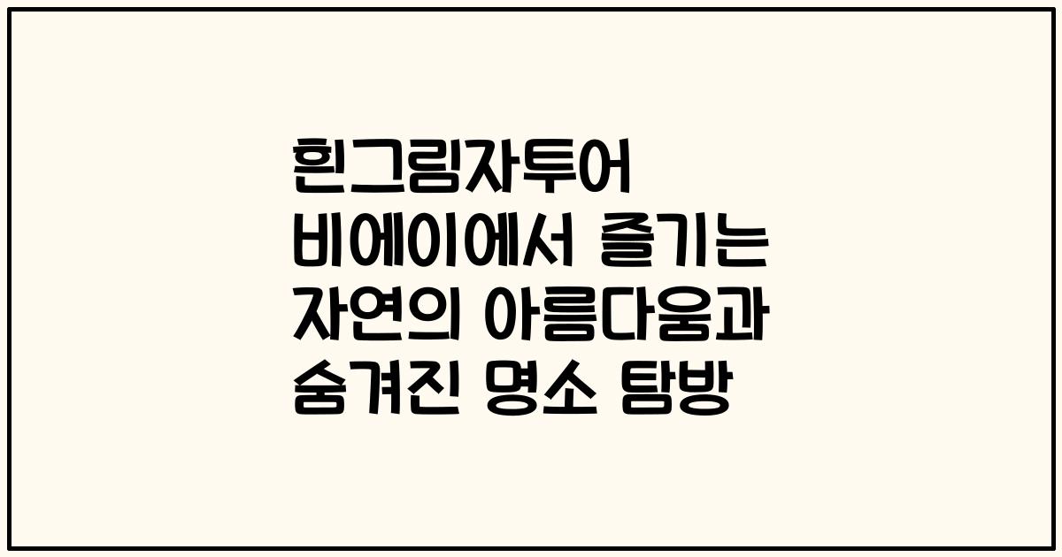 흰그림자투어 비에이에서 즐기는 자연의 아름다움과 숨겨진 명소 탐방